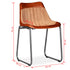 Swen Studio -  Dining Chairs 6 pcs Brown and Beige Real Leather and Canvas